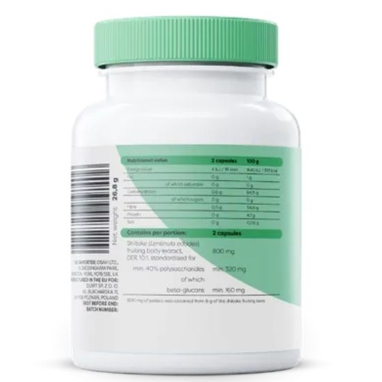 Shiitake, 800mg, 60 vegan caps, Osavi - Vitax.ro
