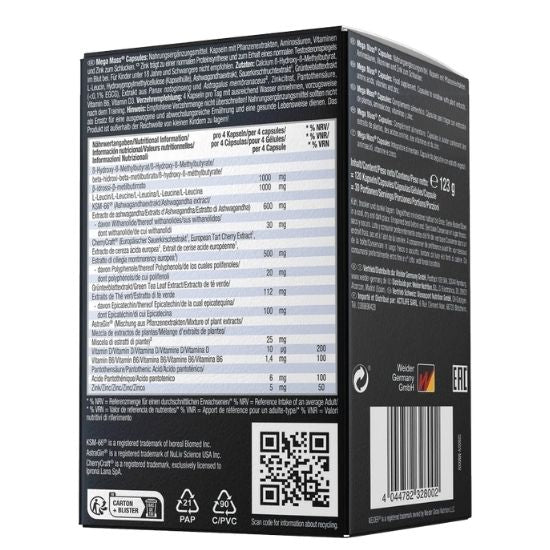 Mega Mass Capsules, 120 caps, Weider
