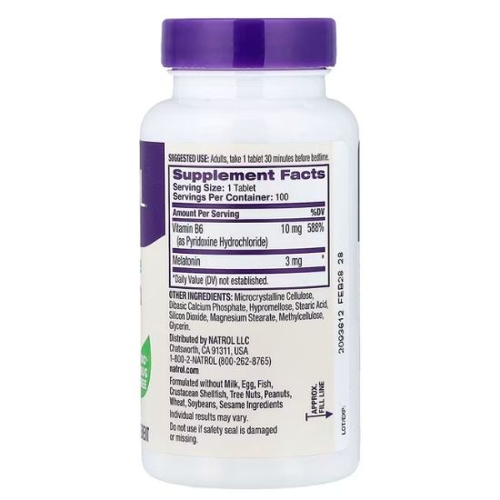 Melatonin Time Release, 3mg, 100 tabs, Natrol