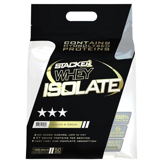 Whey Isolate, Cookies & Cream, 1500g, Stacker2 Europe - Vitax.ro