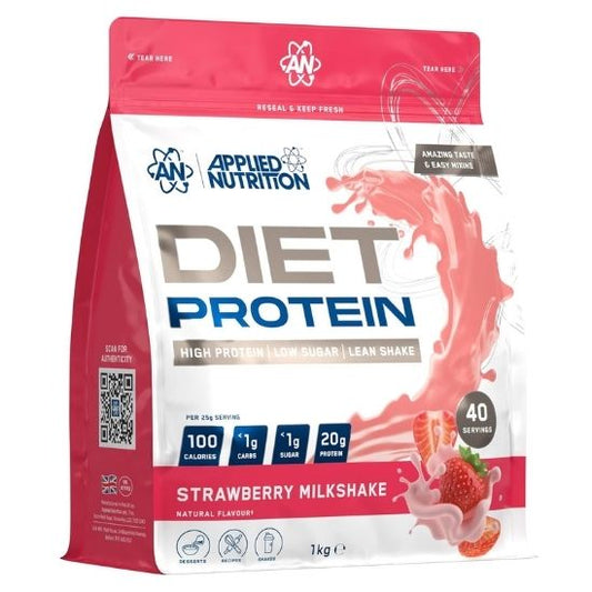 Diet Whey Protein, Strawberry Milkshake, 1000g, Applied Nutrition