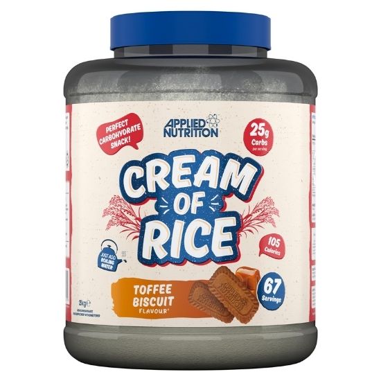Cream of Rice, Toffee Biscuit, 2000g, Applied Nutrition