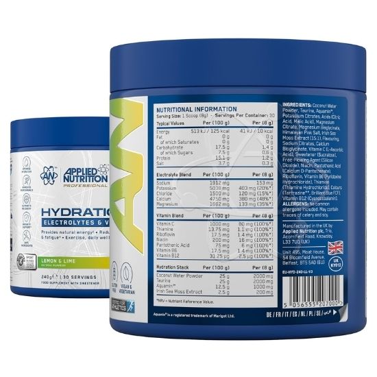 Hydration+, Lemon & Lime, 240g, Applied Nutrition