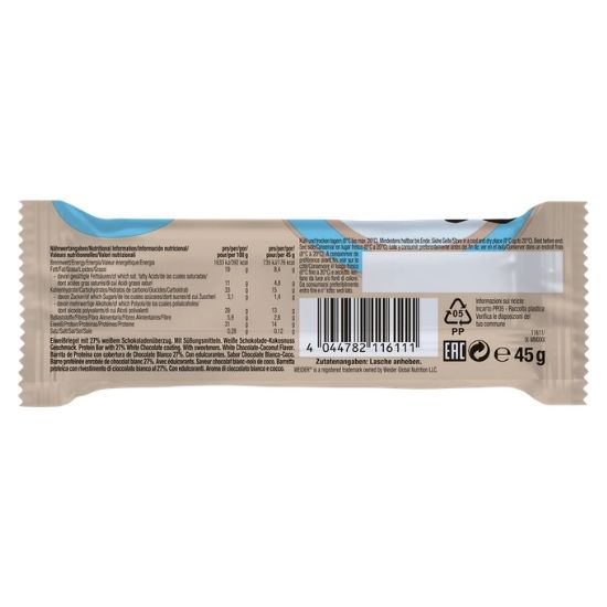 Joe's Core Bar, White Chocolate Coconut, 45g, Weider | Vitax.ro