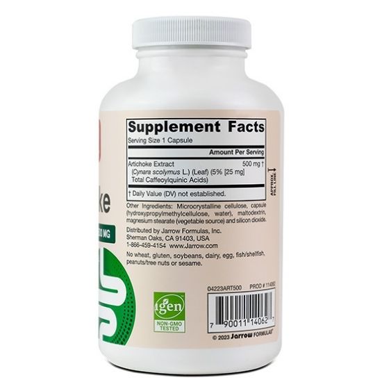 Artichoke, 500mg, 180 vcaps, Jarrow Formulas - Vitax.ro