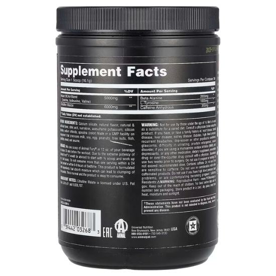 Animal Fury, Green Apple, 483g, Universal Nutrition - Vitax.ro