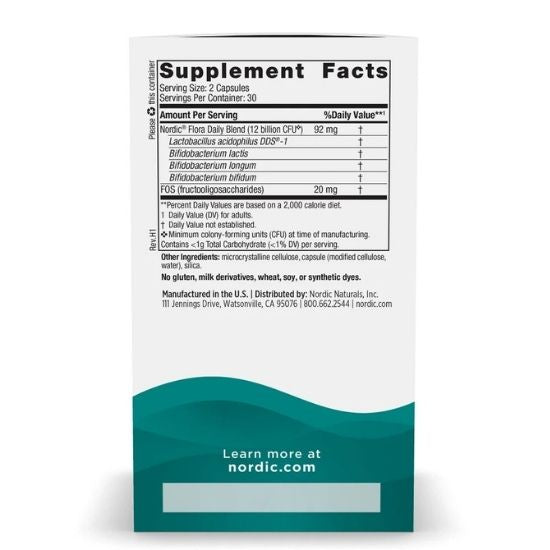 Nordic Flora Probiotic Daily, 60 caps, Nordic Naturals - Vitax.ro