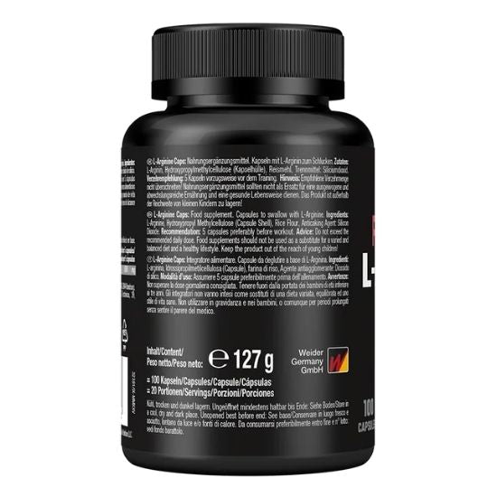 Premium L-Arginine Caps, 100 caps, Weider