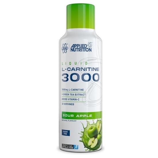 L-Carnitine Liquid 3000, Sour Apple, 495 ml, Applied Nutrition