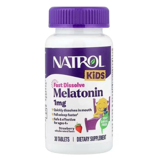 Kids Melatonin, Strawberry, 30 tabs, Natrol