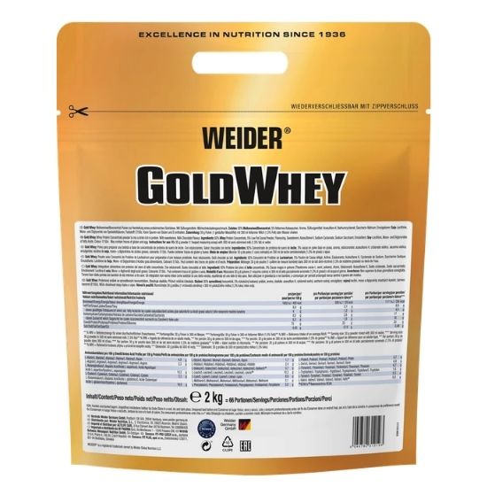 Gold Whey Milk Chocolate, 2000g, Weider