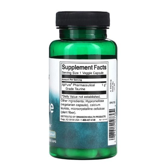 Taurine, 1000mg, 60 vcaps, Swanson - Vitax.ro