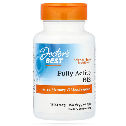 Fully Active B12, 1500mcg, 180 vcaps, Doctor's Best - Vitax.ro