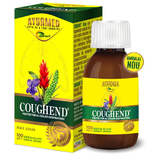 Coughend Sirop Fara Zahar, Ayurmed, 100 Ml