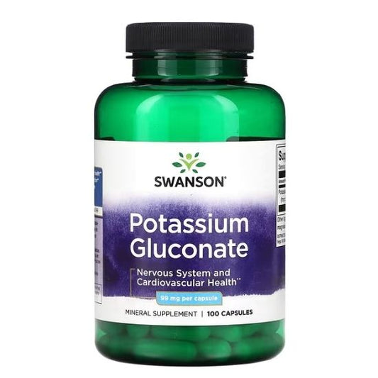 Potassium Gluconate, 99mcg, 100 caps, Swanson - Vitax.ro