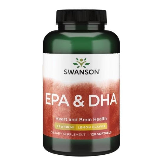 EPA & DHA, Lemon, 120 softgels, Swanson - Vitax.ro
