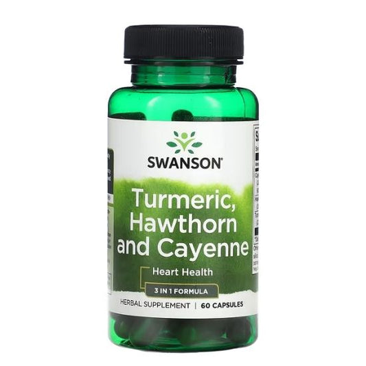Turmeric, Hawthorn & Cayenne, 60 caps, Swanson - Vitax.ro