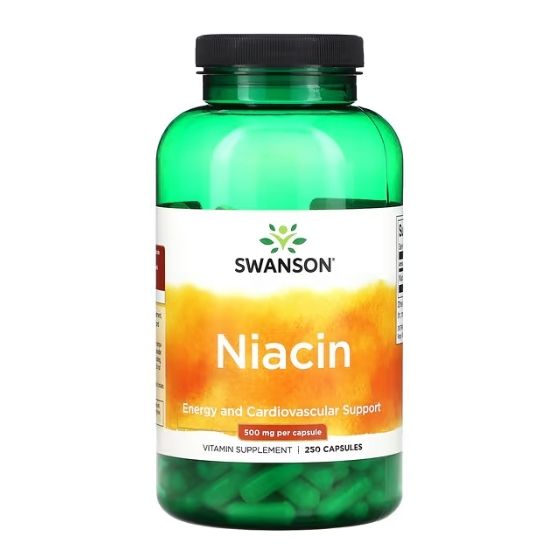 Niacin, 500mg, 250 caps, Swanson - Vitax.ro