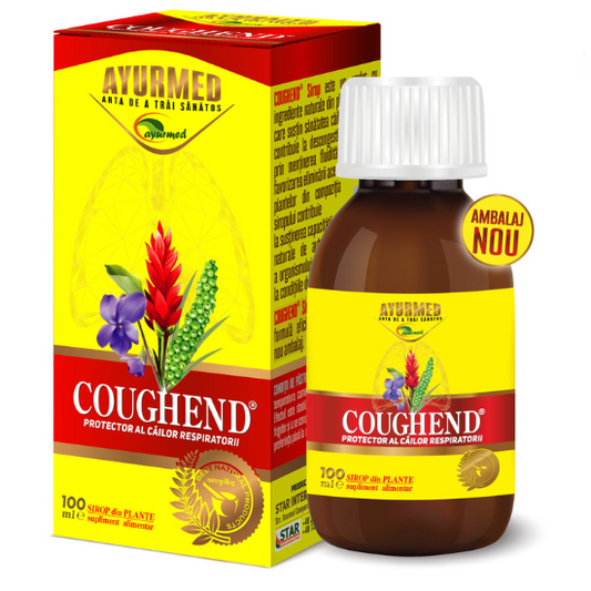 Coughend Sirop Cu Zahar, Ayurmed, 100 Ml - Vitax.ro