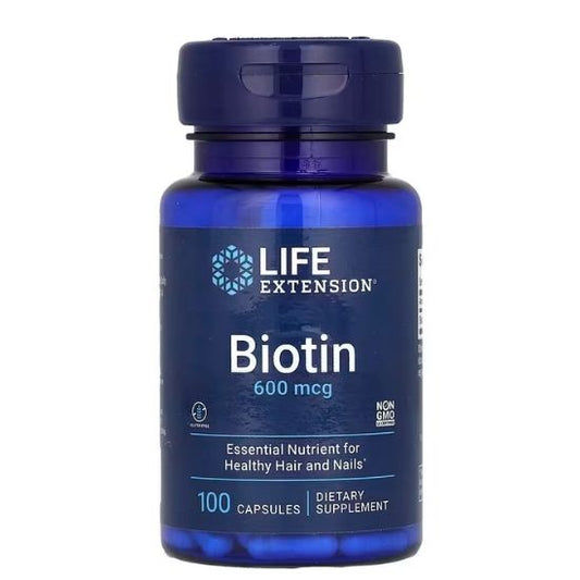 Biotin, 600mcg, 100 caps, Life Extension - Vitax.ro