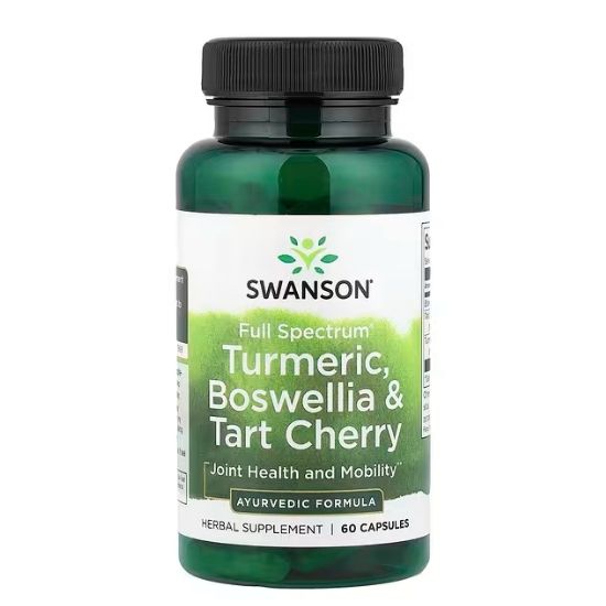 Turmeric, Boswellia & Tart Cherry, 60 caps, Swanson - Vitax.ro