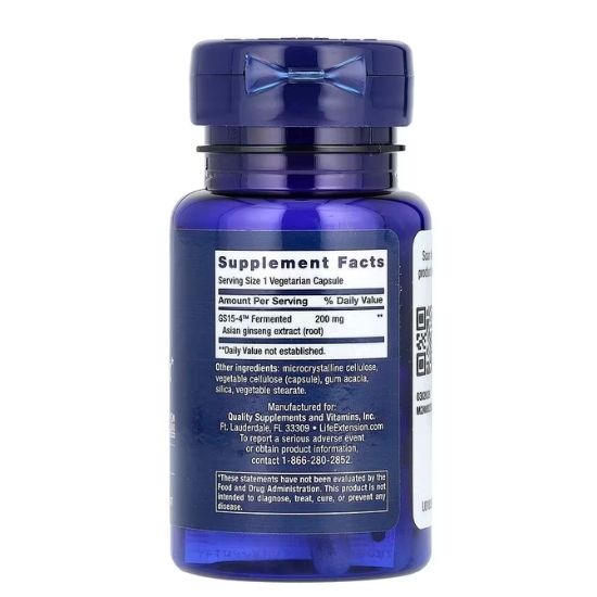 Ginseng Energy Boost, 30 vcaps, Life Extension - Vitax.ro