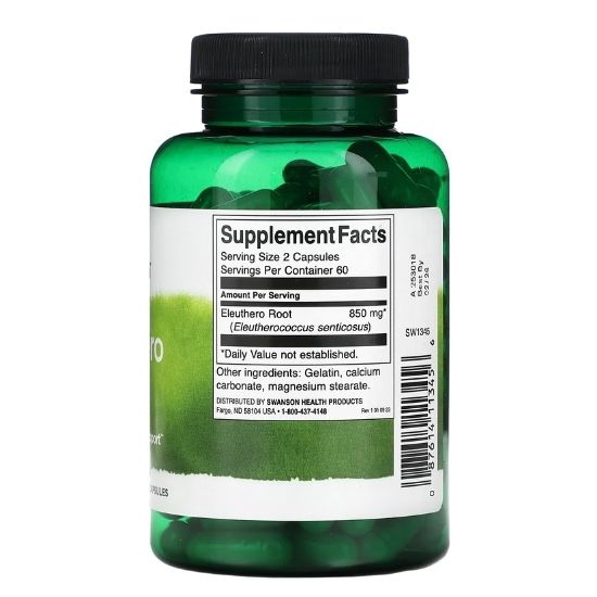Eleuthero Root, 425mg, 120 caps, Swanson - Vitax.ro