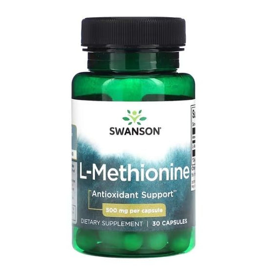 L-Methionine, 500mg, 30 caps, Swanson - Vitax.ro