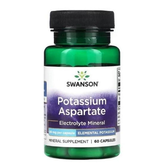 Potassium Aspartate, 99mg, 60 caps, Swanson - Vitax.ro