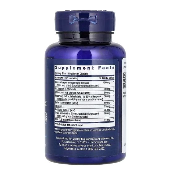 Triple Action Cruciferous Vegetable Extract with Resveratrol, 60 vcaps, Life Extension - Vitax.ro