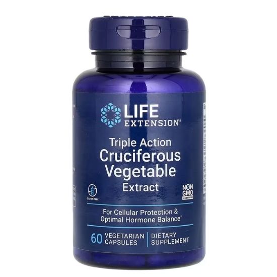 Triple Action Cruciferous Vegetable Extract, 60 vcaps, Life Extension - Vitax.ro