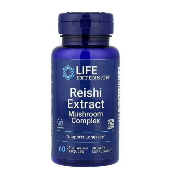 Reishi Extract Mushroom Complex, 60 vcaps, Life Extension - Vitax.ro