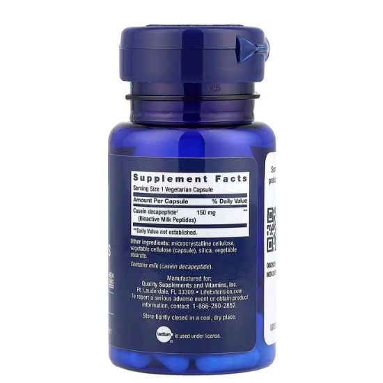Bioactive Milk Peptides, 30 vcaps, Life Extension - Vitax.ro