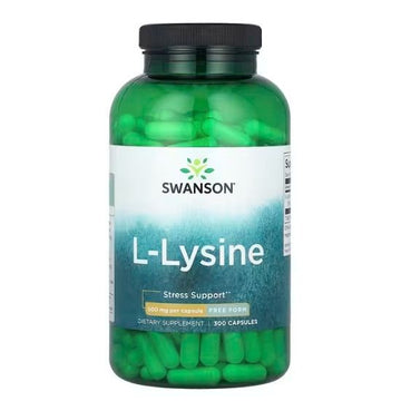 L-Lysine, 500mg Free-Form, 300 caps, Swanson - Vitax.ro