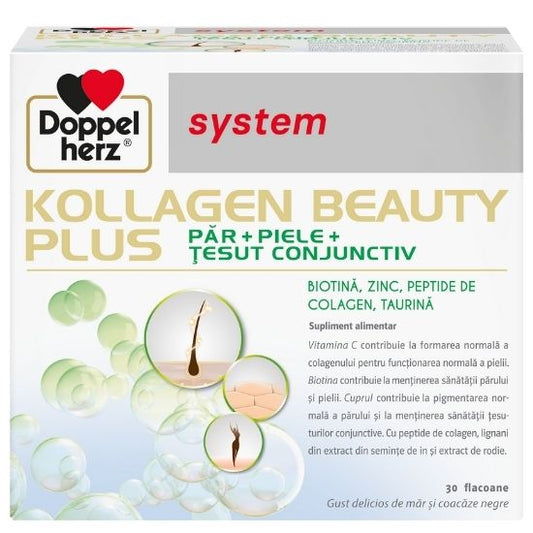 Kollagen System Beauty Plus, 30 flacoane, Doppelherz - Vitax.ro