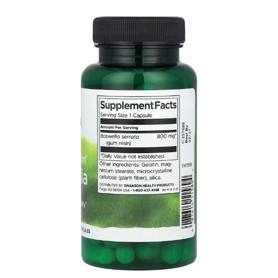 Full Spectrum Boswellia, 800mg Double Strength, 60 caps, Swanson - Vitax.ro
