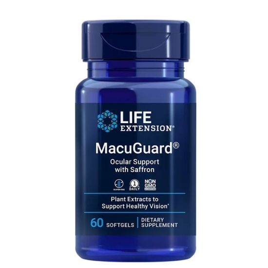 MacuGuard Ocular Support with Saffron, 60 softgels, Life Extension - Vitax.ro