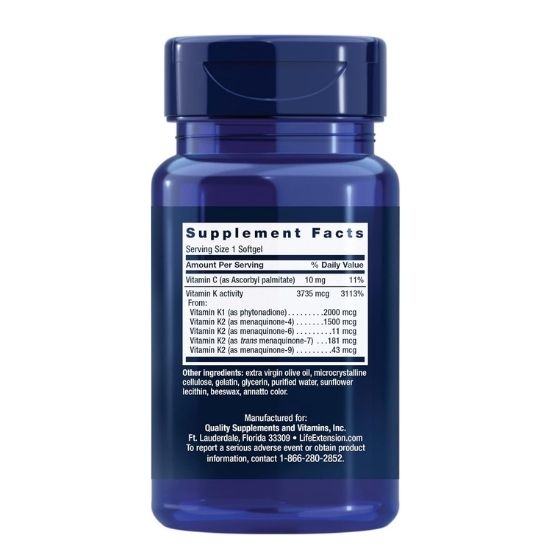 Super K Elite, 30 softgels, Life Extension - Vitax.ro