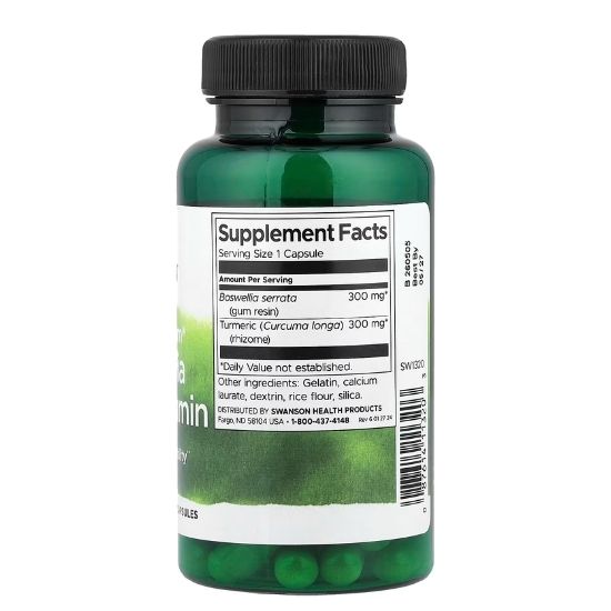 Full Spectrum Boswellia and Curcumin, 300mg, 60 caps, Swanson - Vitax.ro