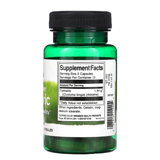 Turmeric, 720mg, 30 caps, Swanson - Vitax.ro