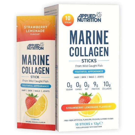 Marine Collagen Sticks, Strawberry Lemonade, 10 x 12g, Applied Nutrition