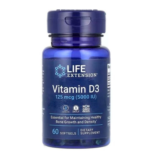 Vitamin D3, 5000IU, 60 softgels, Life Extension