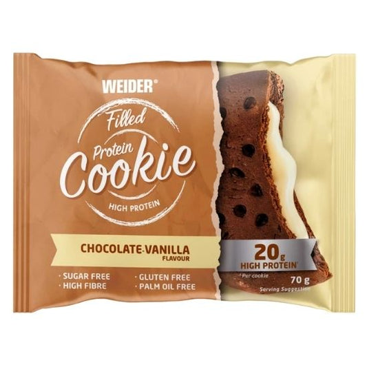 Filled Protein Cookie, Chocolate-Vanilla, 70g, Weider