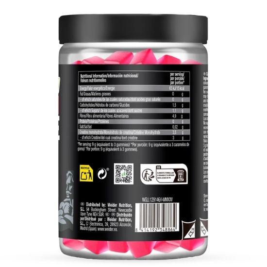 Premium Creatine Gummies, Cherrypop, 60 gummies, Weider