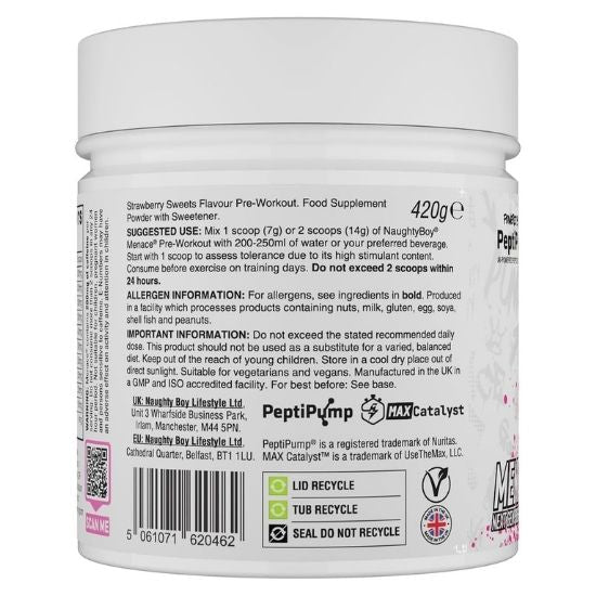 Menace V2, Strawberry Sweets, 420g, Naughty Boy - Vitax.ro