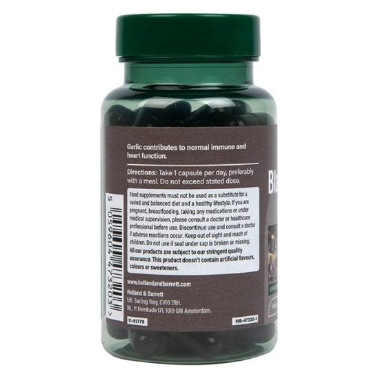 Black Garlic, 6000mg, 60 caps, Holland & Barrett - Vitax.ro