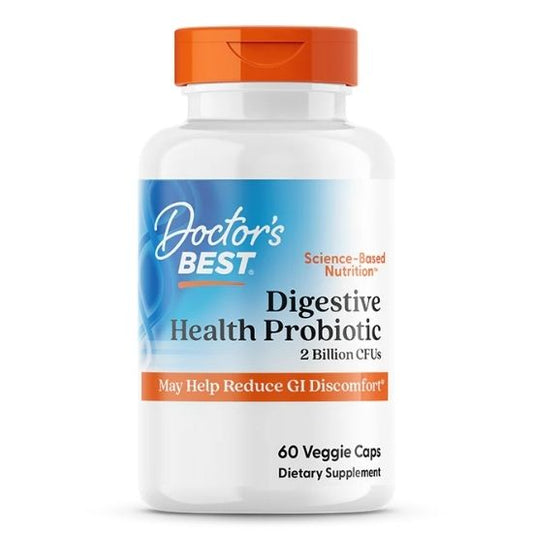 Digestive Health Probiotic 2 Billion with LactoSpore, 60 vcaps, Doctor's Best - Vitax.ro