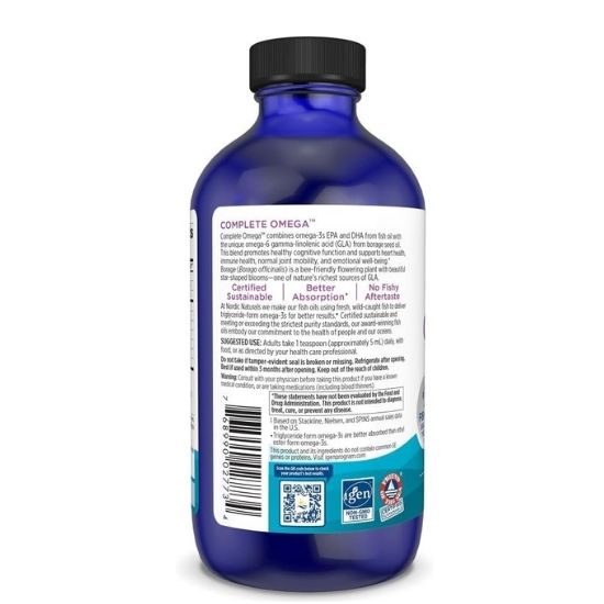 Complete Omega, 1270mg, Lemon, 237 ml, Nordic Naturals - Vitax.ro