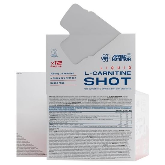 Liquid L-Carnitine Shot, Slush Puppie Cherry Chill, 12 x 60 ml, Applied Nutrition | Vitax.ro