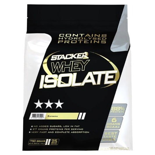 Whey Isolate, Banana, 1500g, Stacker2 Europe - Vitax.ro